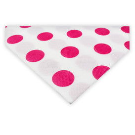 Papieren servet dubbel punt "Polkadots Fuchsia" 40x40cm (600 stuks) 