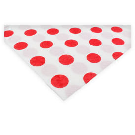 Papieren servet dubbel punt "Polkadots Rood" 40x40cm (50 stuks) 