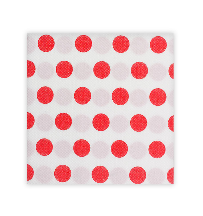 Papieren servet dubbel punt "Polkadots Rood" 40x40cm (50 stuks) Papieren servet dubbel punt "Polkadots Rood" 40x40cm (50 stuks)