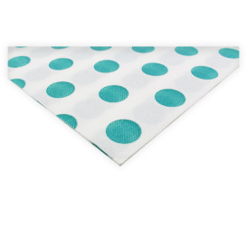 Papieren servet dubbel punt "Polkadots Turkoois" 40x40cm (600 stuks) 