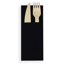 Zakvouw papieren servet zwart 30x40cm (30 stuks)