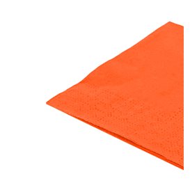 Papieren servet oranje 20x20cm (100 stuks) 
