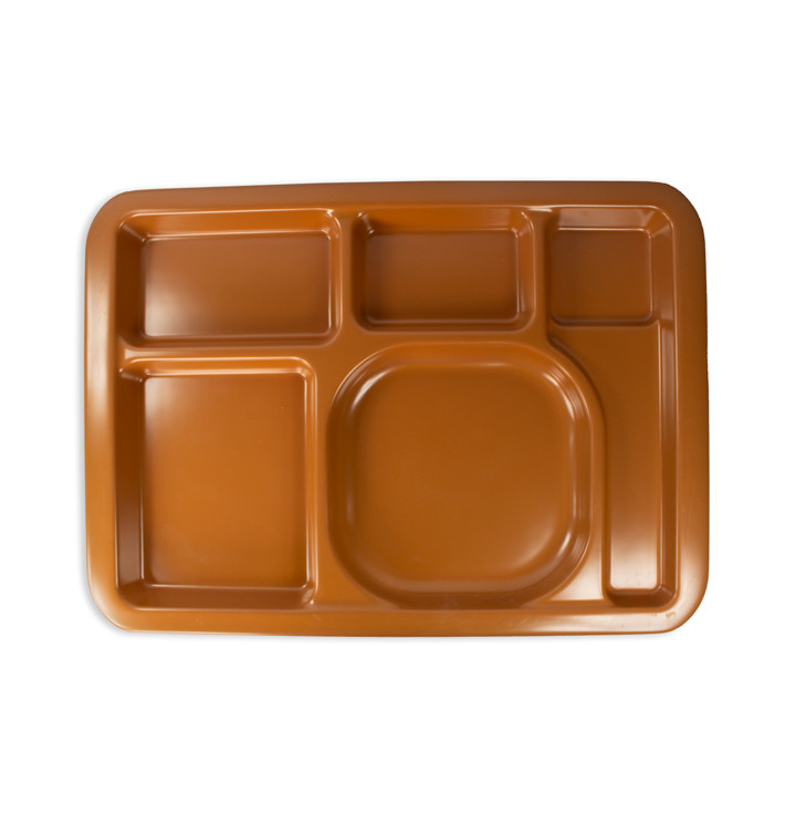 Plastic Compartment dienblad Hard Chocolade 5C 47x35cm (25 stuks) Plastic Compartment dienblad Hard Chocolade 5C 47x35cm (25 stuks)