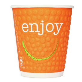 Papieren beker "Enjoen" 9 Oz/270ml Ø8,0cm (1050 stuks)