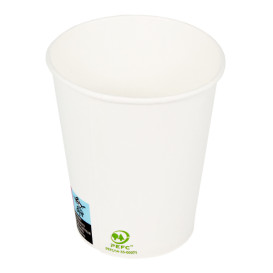 Papieren beker wit 9 Oz/280ml Ø8,0cm (50 stuks) 