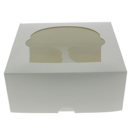 Papieren Cake vorm zak 4 Slots wit 17,3x16,5x7,5cm (140 stuks)