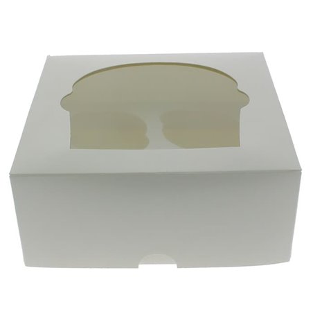 Papieren Cake vorm zak 4 Slots wit 17,3x16,5x7,5cm (140 stuks)