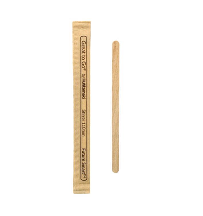 Houten Koffie Roerstaafje Verpakt 11cm (1000 stuks) Houten Koffie Roerstaafje Verpakt 11cm (1000 stuks)