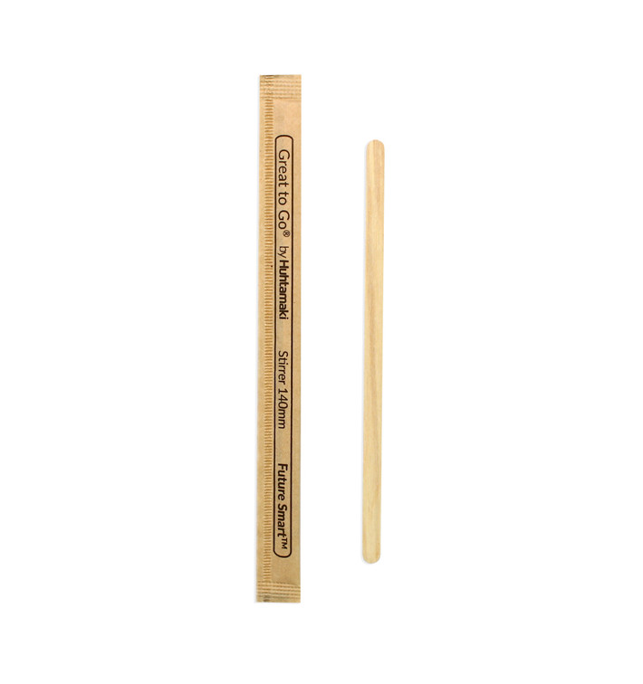 Houten Koffie Roerstaafje Verpakt 14cm (1000 stuks) Houten Koffie Roerstaafje Verpakt 14cm (1000 stuks)