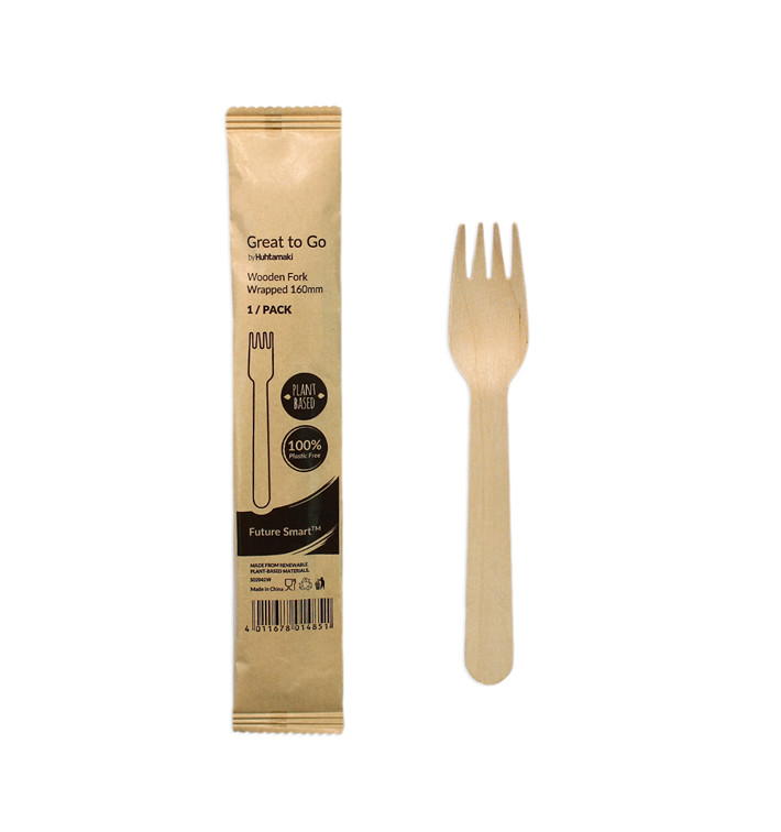 Houten Vork Verpakt 16cm (25 stuks) Houten Vork Verpakt 16cm (25 stuks)