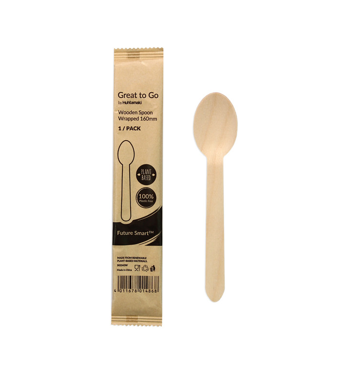 Houten Lepel Verpakt 16cm (500 stuks) Houten Lepel Verpakt 16cm (500 stuks)