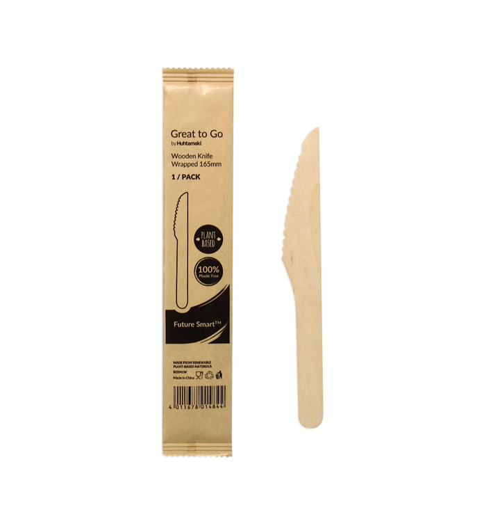Houten Mes Verpakt 16,5cm (25 stuks) Houten Mes Verpakt 16,5cm (25 stuks)