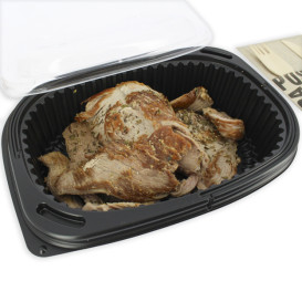Plastic PP Container Rechthoekige vorm 400ml 19x14x3,2cm (40 stuks) 
