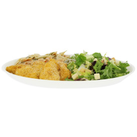 Herbruikbare Plaat Premium PP Mineraal Wit Ø27,5cm (54 stuks) 