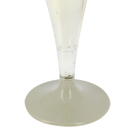 Plastic stam fluitglas Mousserende Wijn beige 140ml 2P (400 stuks)