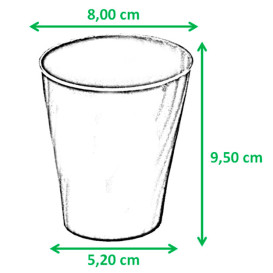 Plastic PP beker "X-Table" paars 320ml (128 stuks)