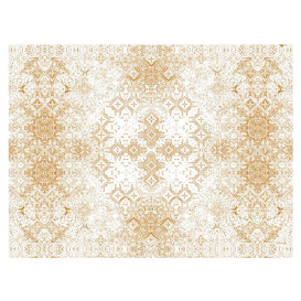 Voorgesneden Papieren Tafelkleed 1x1m "Mosaic" Crème 40g/m² (400 Stuks)