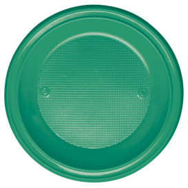 Plastic bord PS Diep groen Ø22 cm (600 stuks)