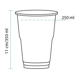Plastic beker PET Kristal transparant 350 ml (50 stuks) 
