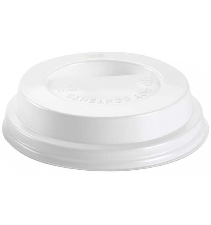 Deksel met Gat voor Papieren Beker 7Oz Wit Ø7,2cm (100 Stuks) Deksel met Gat voor Papieren Beker 7Oz Wit Ø7,2cm (100 Stuks)