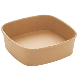 Vierkante Kraftpapier Container 750ml 17x17x5cm (300 Stuks)