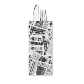 Enveloppe Bestekhouder met Servet "Newspaper" (800 stuks)