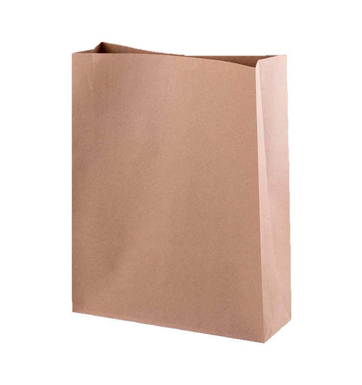 Papieren zak zonder handvat kraft 26+9x31cm (25 stuks)