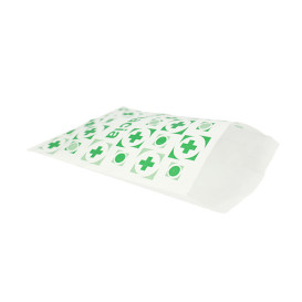 Papieren zak apotheek wit 12+6x20cm (250 stuks) 