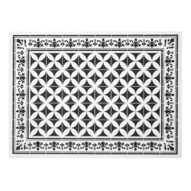 Papieren Placemats 30x40cm "Alhambra" Zwart 50g/m² (1000 Stuks)