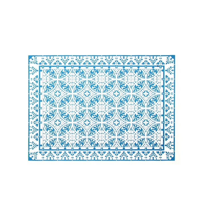 Papieren Placemats 30x40cm "Alhambra" Turkoois 50g/m² (1000 Stuks) Papieren Placemats 30x40cm "Alhambra" Turkoois 50g/m² (1000 Stuks)