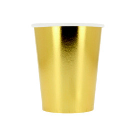 Papieren beker goud 9Oz/240ml "Party" (300 stuks)