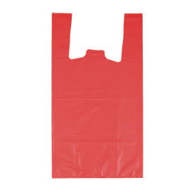 Plastic Hemddraagtassen 70% Gerecycled “Colors” Rood 42x53cm 50µm (1.000 stuks)