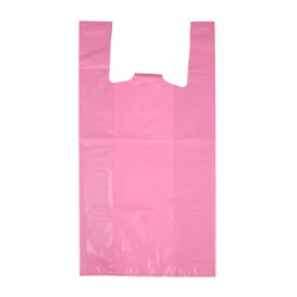 Plastic Hemddraagtassen 70% Gerecycled “Colors” Roze 42x53cm 50µm (40 stuks) 
