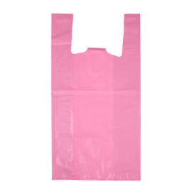 Plastic Hemddraagtassen 70% Gerecycled “Colors” Roze 42x53cm 50µm (40 stuks) 