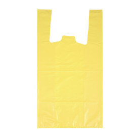 Plastic Hemddraagtassen 70% Gerecycled “Colors” Geel 42x53cm 50µm (1.000 stuks)