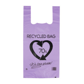 Plastic Hemddraagtassen 70% Gerecycled Lila 42x53cm 50µm (1.000 stuks)