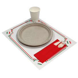 Placemat van Papier Wit "Italy" 30x40cm 40g/m² (1.000 Stuks)