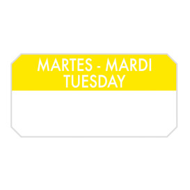 Rechthoekige Zelfklevende Rol "Tuesday" 5x2,5cm (1.000 Stuks)