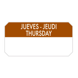 Rechthoekige Zelfklevende Rol "Thursday" 5x2,5cm (1.000 Stuks)