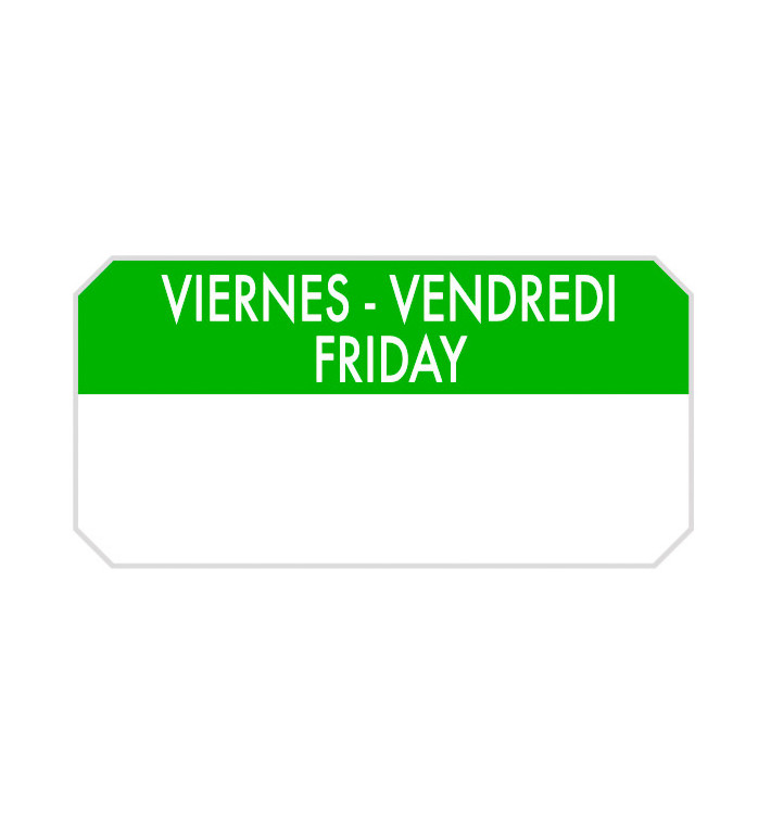 Rechthoekige Zelfklevende Rol "Friday" 5x2,5cm (1.000 Stuks) Rechthoekige Zelfklevende Rol "Friday" 5x2,5cm (1.000 Stuks)