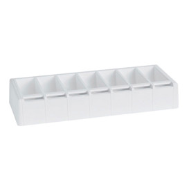 ABS-Verdeler voor Rolletjes Kleefstof Wit 49,5x19,5x7,5cm (1 Stuk)