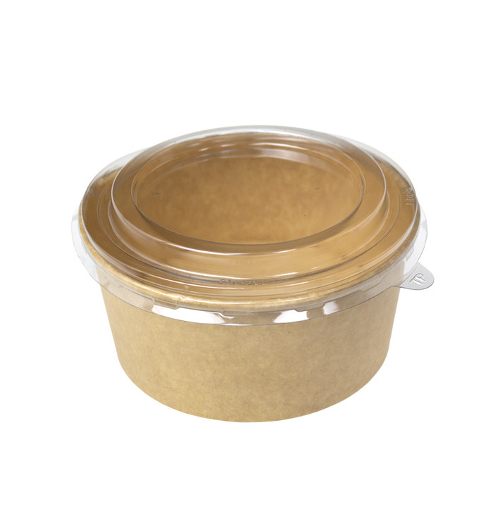 Soepkom Karton Kraft-Kraft met Deksel 750ml (50 Stuks) Soepkom Karton Kraft-Kraft met Deksel 750ml (50 Stuks)