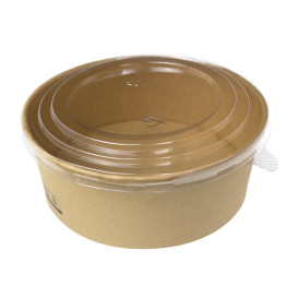 Soepkom Karton Kraft-Kraft met Deksel 1000ml (25 Stuks)