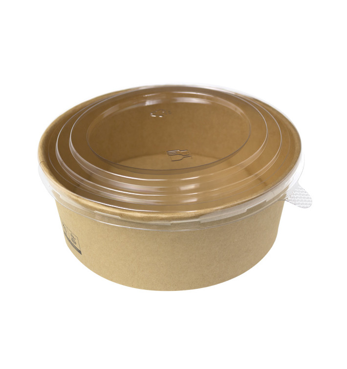 Soepkom Karton Kraft-Kraft met Deksel 1000ml (25 Stuks) Soepkom Karton Kraft-Kraft met Deksel 1000ml (25 Stuks)