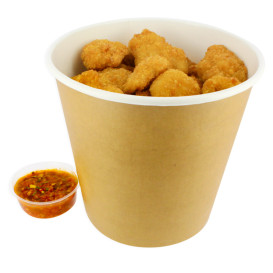Papieren Kip Emmer met Deksel 3990ml (100 stuks)