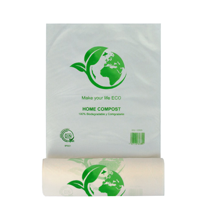 Rol van plastic zakken Bio Home Compost 25x37cm 12,5µm (500 stuks)