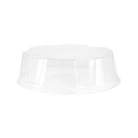 Deksel voor Cakeplak Container APET Transparant Ø21x8cm (10 Stuks)