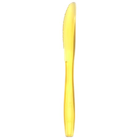 Plastic PS mes Premium geel 19cm (1000 stuks)