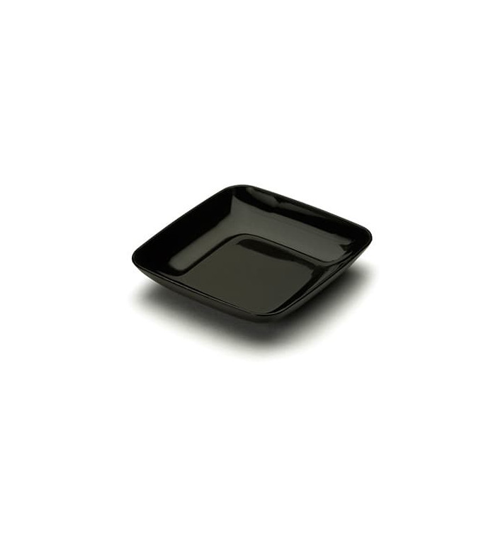 Plastic PS proefschotel zwart 6x6x1 cm Plastic PS proefschotel zwart 6x6x1 cm