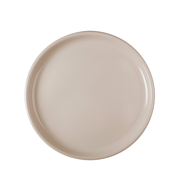 Plastic bord voor Pizza beige "Rond vormig" PP Ø35 cm (12 stuks) Plastic bord voor Pizza beige "Rond vormig" PP Ø35 cm (12 stuks)